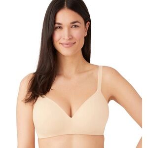 WACOAL How Perfect Wire Free T-Shirt Bra Nude Tan Size 36DDD